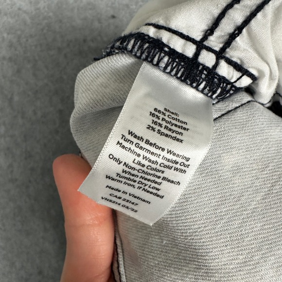 Talbots Floral Print Straight Leg Pants Women's 10 Blue Flattering Ankle Casual - Picture 10 of 12